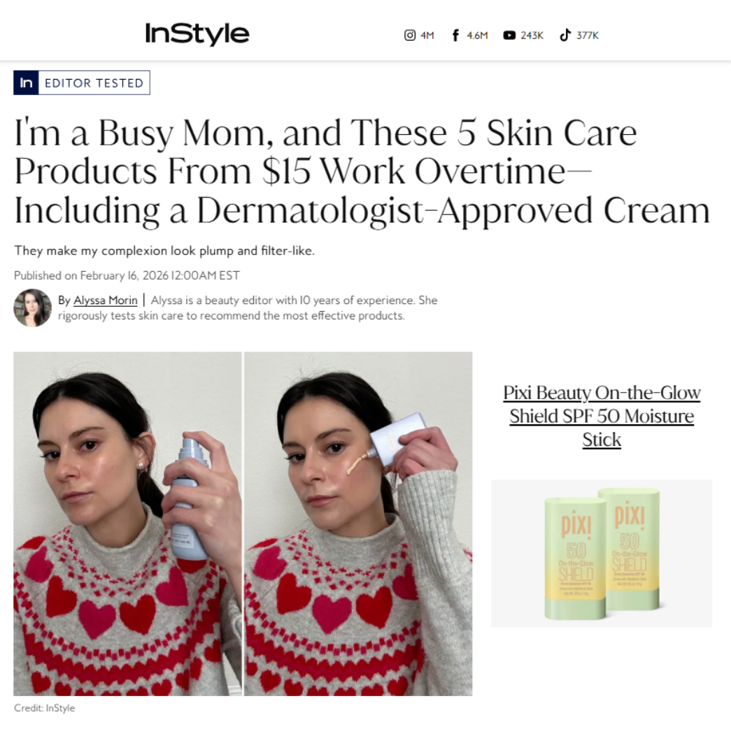 InStyle: These 5 Skin Care Products From $15 Work Overtime