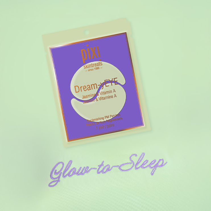 Pixi Green Pillow Case with Glow-to-Sleep embroidery and Dream-yEYE Patch