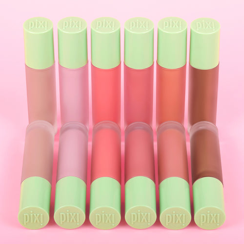 LiquidGlow all shades on pink background view 1