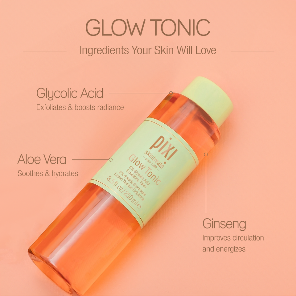 Glow Tonic Ingredients Your Skin will Love - Glycolic Acid, Aloe Vera, Ginseng - more detail in Ingredients section. view 2